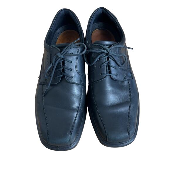 ECCO Shoes Mens EU 43 Black Plain Toe Oxford Casual Comfort - Picture 4 of 16